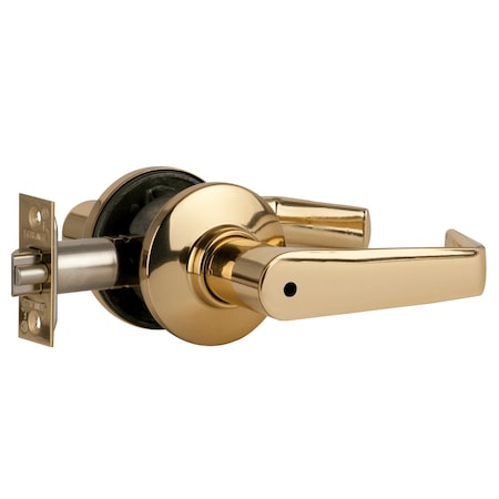 Schlage Grade 2 Tubular Lock, Privacy Function, Non-Keyed, Saturn Lever, Bright Brass Finish, Non-Handed S40D SAT 605